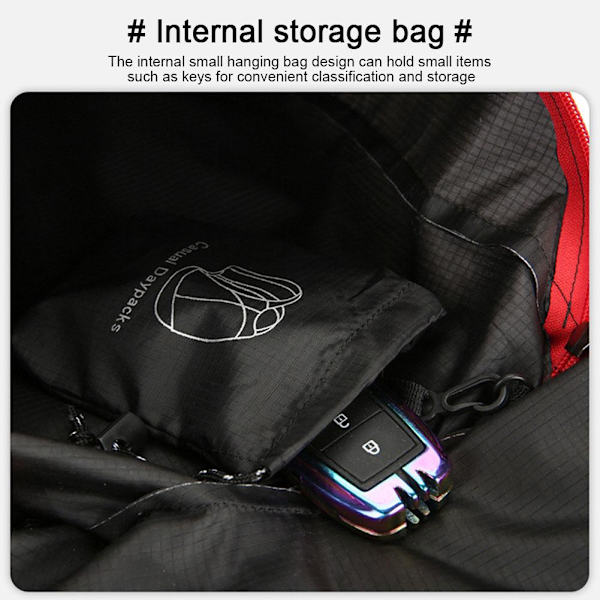 Bergsklättringsväska Resa Lättvikts Hopfällbar Vattentät Sport Solid Utomhus Stor Ryggsäck A6s7 Orange 1pcs