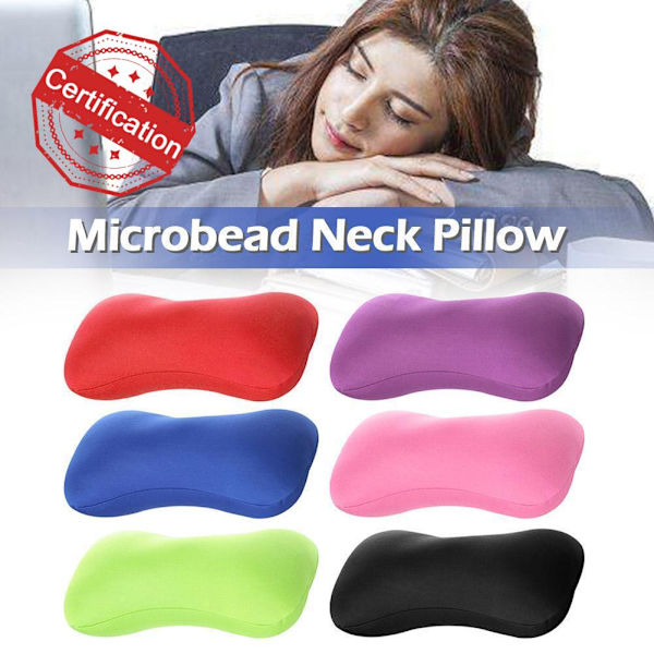 Micro Microbead Kudde Resekudde Kontor Vila Tupplur Nackkudde H7E2 black One-size