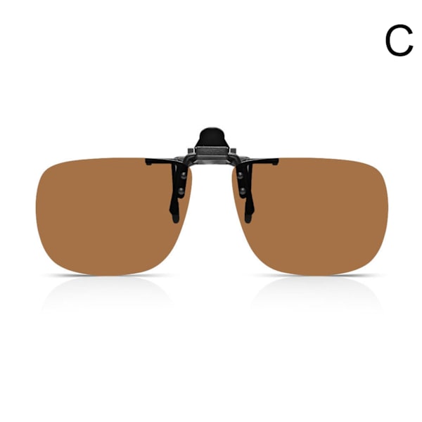 Clip-On Solglasögon Båglösa Flip Up Driving Glasögon Night Vision gray One-size
