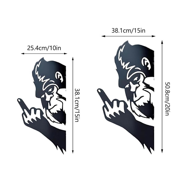 Kikar fram en Boo som ger fingret Djur Metallskylt Konst Ornament❉ S 1pcs