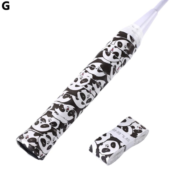 Badminton Tecknade Greppband Klibbiga Halkskydd Slitstarka D7 Black White Panda 1pc