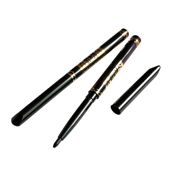 Automatisk infällbar roterande eyelinerpenna vattentät svett svart kosmetisk icke färgfast B5G4 black color 1pc