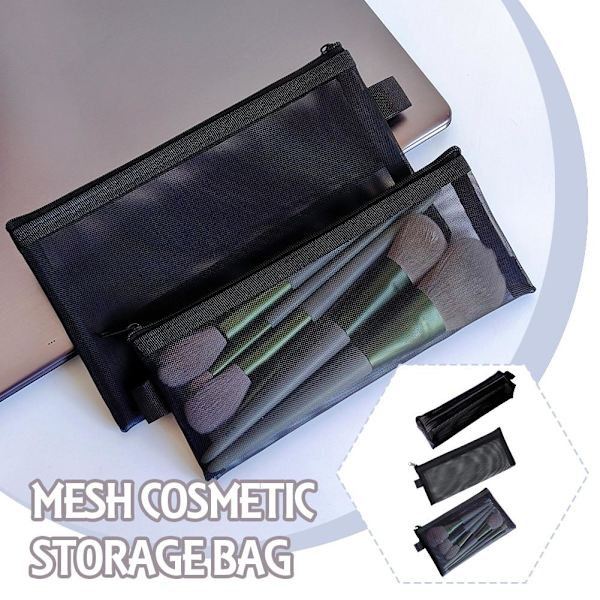 Kosmetisk väska i mesh x 1 ыш ч< H9G7 D5K6 U3L6 small flat 1pcs