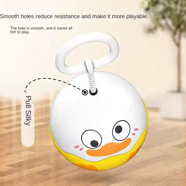 Roterande Lysande Visselpipa Flygande Boll Leksak Dragande Svänghjul Blixt Barn Visselpipa Boll duckling 1pcs