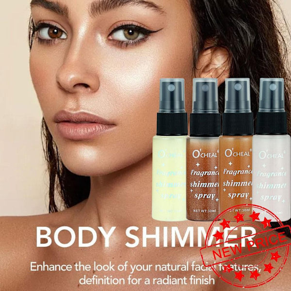4 Färger Kroppsmarkeringsspray - Foundation Kosmetika Kroppsglans Varaktigt Puder - - Glitter N1y6 04 30ml