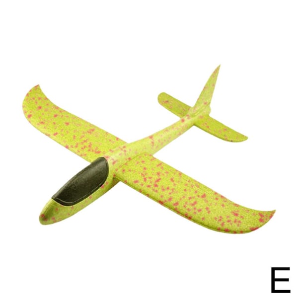 Stor LED-blixt Foam Plane Glider-Hand Throw Light Inertial AirPla yellow one-size