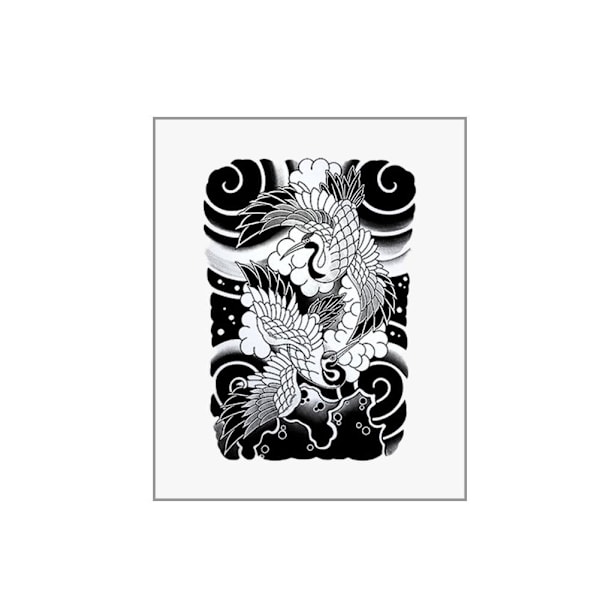 Japanska Tatuering Dekaler Vattentäta Blomma Arm Tatuering Dekaler Traditionella Tatuering Dekaler style 9 1pcs