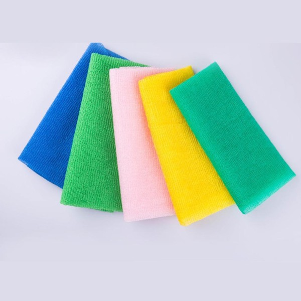 30*90cm Nylon Mjuk Bad Kroppstvätt Handduk Skrubb Bad Exfolierande E4G6 A5U0
