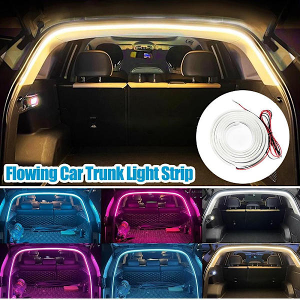Bil Hög Ljusstyrka Bagagebelysning Ambient Ljus Interiör Led Automatisk Ljus Baklucka Strip M5k6 Warm 2M 1set