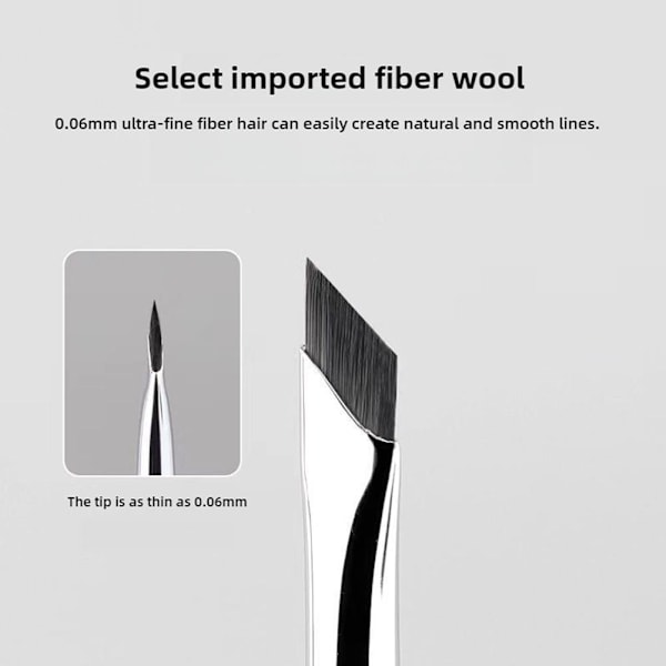 Liten Platt Diagonal Eyelinerborste Ultratunn Sminkborste Verktyg Smink M9V6 silkworm brush 1pcs