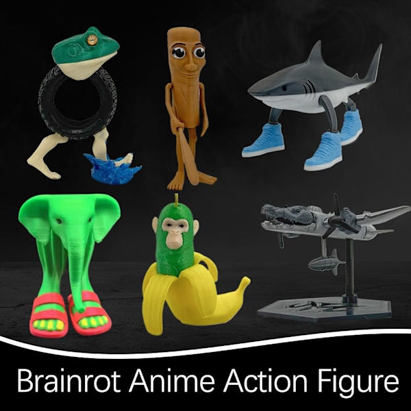 Tung Tung Sahur Italiensk Brainrot Träpinne Kreativa Leksaker Skrivbord  Bombardiro Crocodilo 1pcs