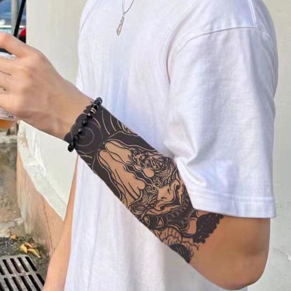 Japanska Tatuering Dekaler Vattentäta Blomma Arm Tatuering Dekaler Traditionella Tatuering Dekaler style 2 1pcs