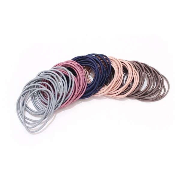 Hög elastisk gummiband hårsnöre färg tjej hästsvanshållare black one-size