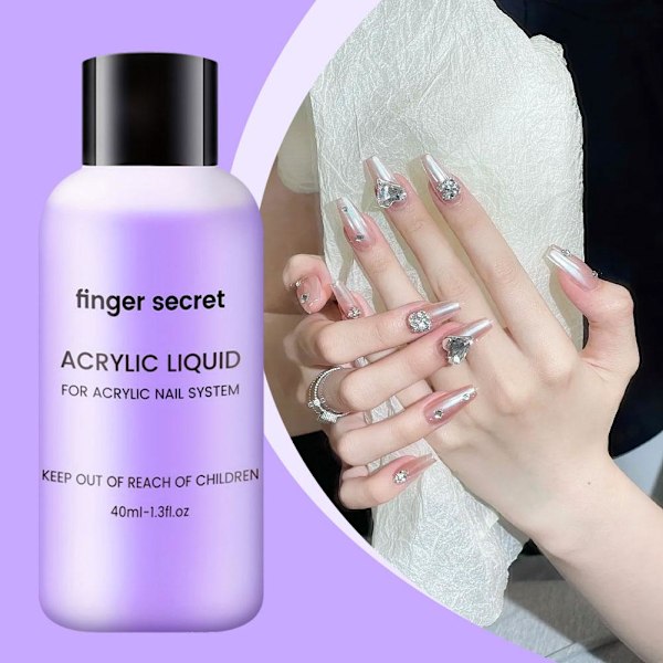 40 ml Akryl Monomer Vätska För Akrylpulver - Professionell Vätska Nagelkit För Akryl Nagel A8p3
