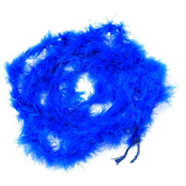 Kalkonfjäderremsa Fluffig Boa 2M Dam Party Bröllopsdekor DIY Hantverk. blue one-size