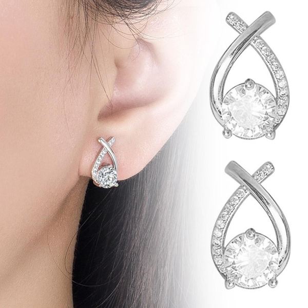 Nya Tide Koreanska Temperament Super Fairy Mode Kors Örhängen E1w1 Silvery One size