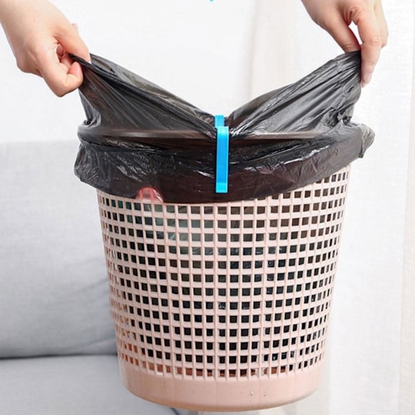 2 st. soppåshållare i plast, klämmor för kökssopor yellow 2PC