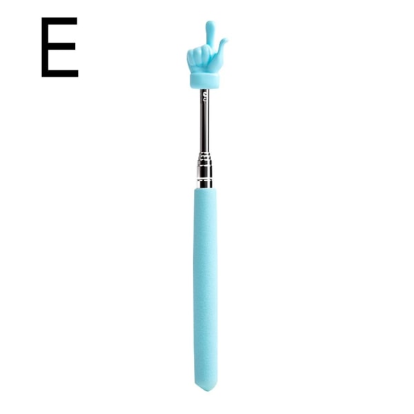 Infällbar Teacher Pointer Färgad halkfri handtag Finger Desig blue one-size