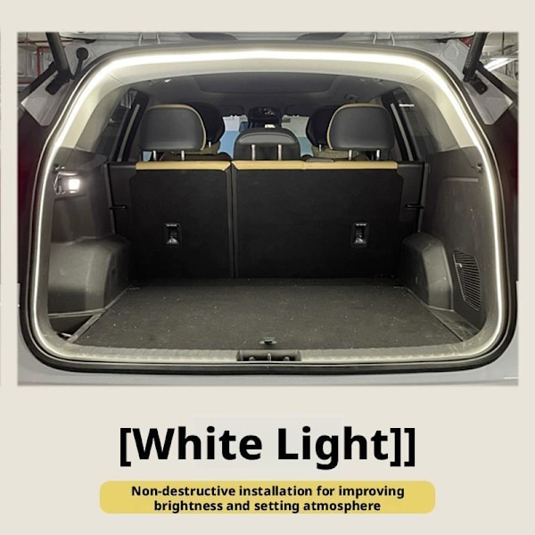 Bil Hög Ljusstyrka Bagagebelysning Ambient Ljus Interiör Led Automatisk Ljus Baklucka Strip M5k6 White 4M 1set