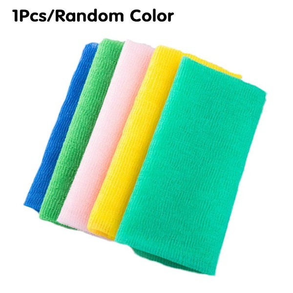 30*90cm Nylon Mjuk Bad Kroppstvätt Handduk Skrubb Bad Exfolierande E4G6 A5U0