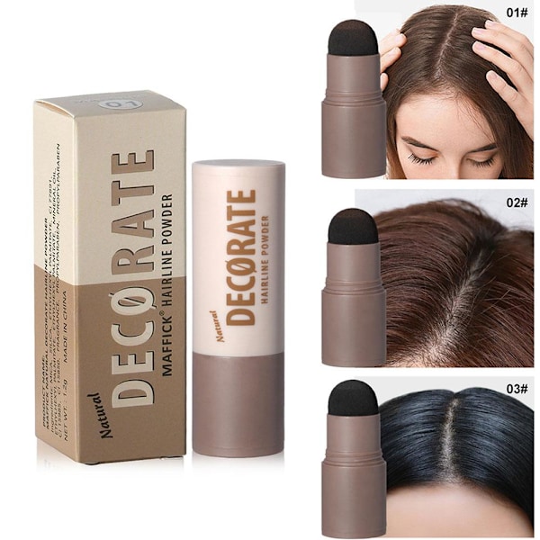 Maffick Naturligt Försköna Hårfästepuder För Styling Vattentätt Svettsäkert Icke-Fällande W1y7 dark brown 1pcs