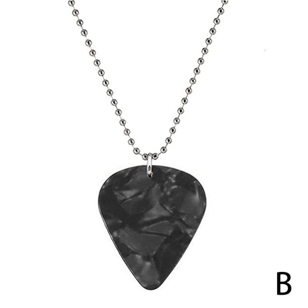 Eddie Munson Röd Gitarr Plektrum Plectrum Halsband REA black necklace