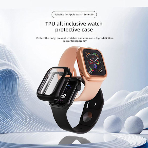 Skärmskydd Fodral Tillbehör för Apple Watch Series 10 transparent 42mm