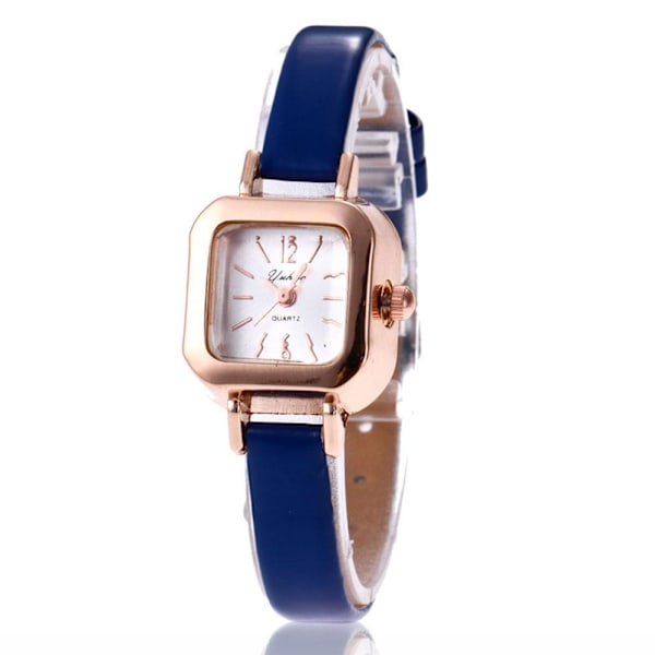 Ny Modeklocka Koreansk Version Retro Quartz Klocka Tunt Band Sm Red One size