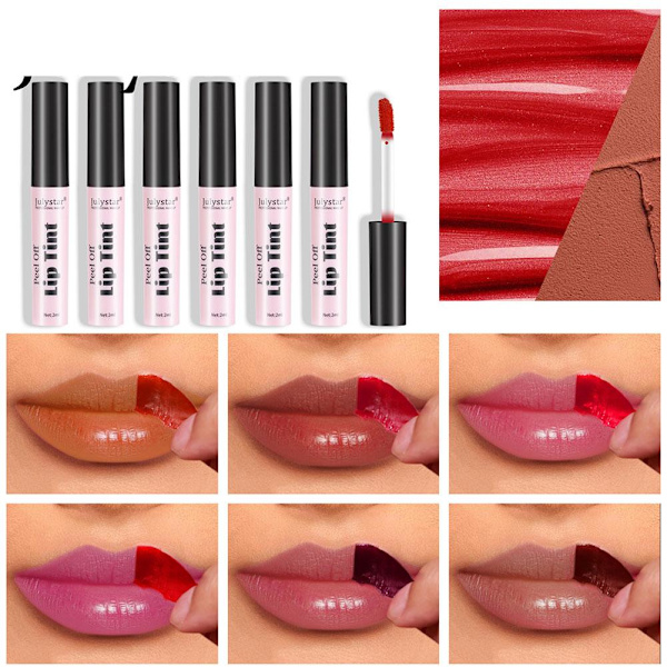 NYTT Läppstift Peel off Lip Tint Stain Tattoo Färg Vattentät Långvarig 04 2ml