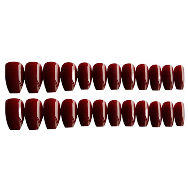 24 st Enfärgade Falska Nagelremsor Långa Balett Nagelremsor; Y9 24pcs