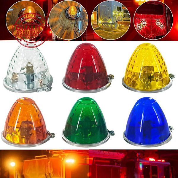 1156 Glödlampa Lastbil Sidomarkeringsljus Vattenmelon Glaslins Ljus 12v 24v Indikator Varningsljus L0g1 White One size
