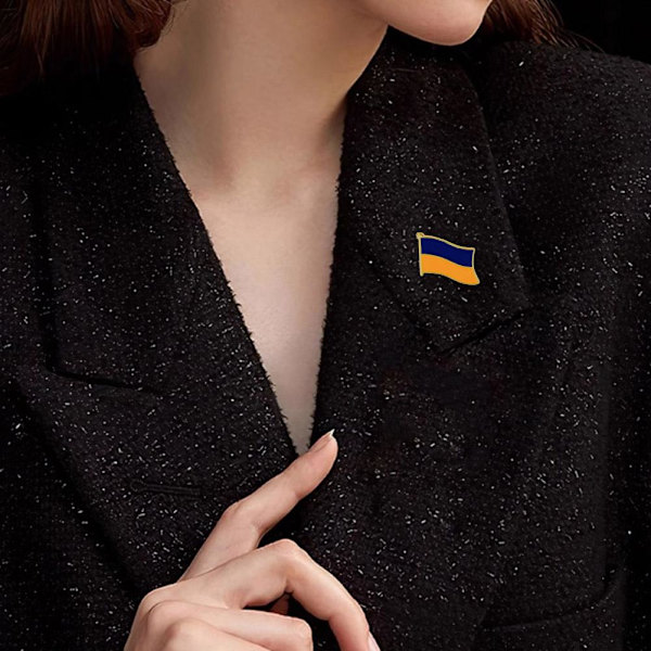 Ukraina Flagga Slagstift, Ukrainsk & Engelsk Vänskap NÅL NY style1 One size