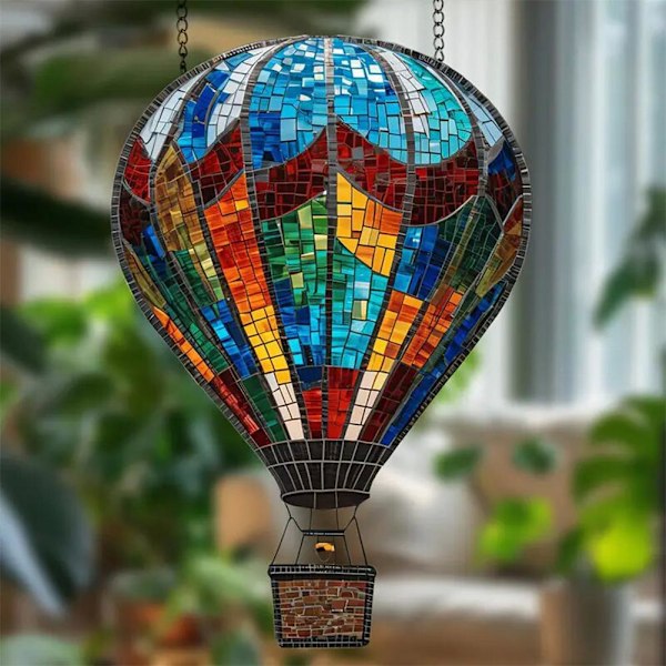 Solarlampa i form av luftballong med fladdrande låga, utomhusbruk D 1pcs