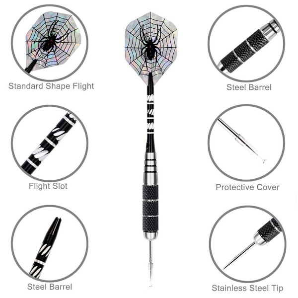 Dartpilar med ståltipp, stålskaft, professionellt set X1 ■н ✨; Y2