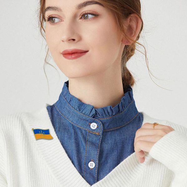 Ukraina Flagga Slagstift, Ukrainsk & Engelsk Vänskap NÅL NY style1 One size