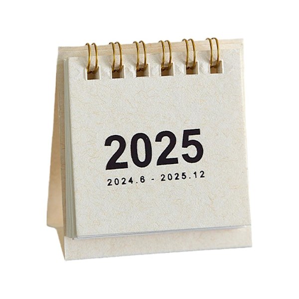 2025 Mini Bordskalender Liten Skrivbordskalender Stående Flip Ny Kalender Dekor U8N6 White 1pc