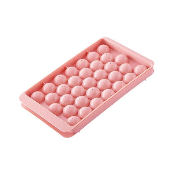 33 Hål Iskubbricka Form Isboll Maker Rund Frukt Iskubform Geléboll Form Rund Iskubbricka pink small 