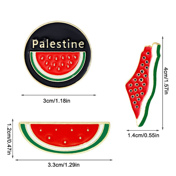 Vattenmelon Emalj Pin| Vattenmelon Palestina Pin | Kuffiyeh M6H3 HOT Pin P5A8 style5 One size