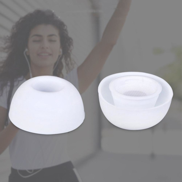 1 par hörlurskuddar Mjuka silikon Ersättningsöronproppar för AirPods ьф а △} whiteB medium size