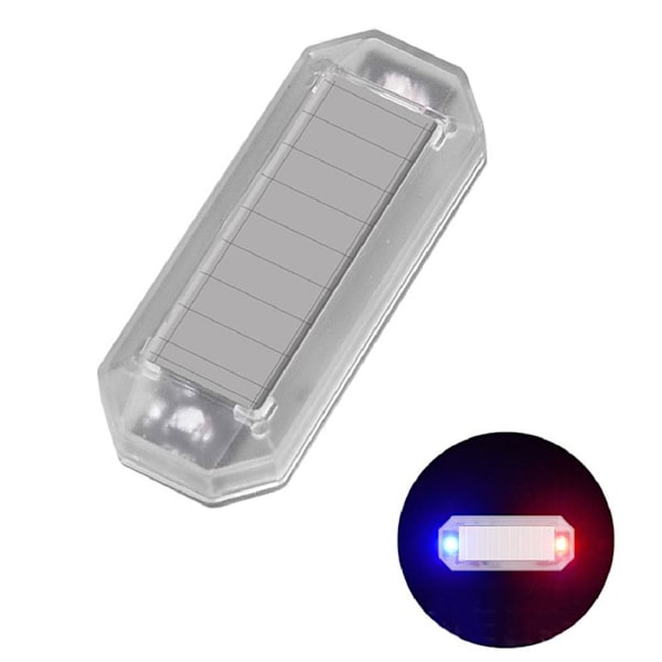 Solar Varningslampa för Bil Universal LED Bil Stöldskyddslampa H5e7 White One size