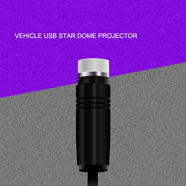 USB Bil Atmosfär Lampa Interiör Ambient Stjärnljus Stjärnklar Himmel LED Projektor Het