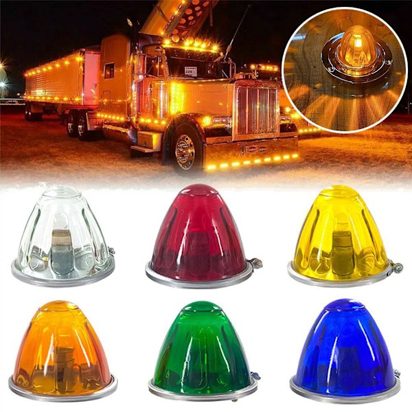 1156 Glödlampa Lastbil Sidomarkeringsljus Vattenmelon Glaslins Ljus 12v 24v Indikator Varningsljus L0g1 White One size