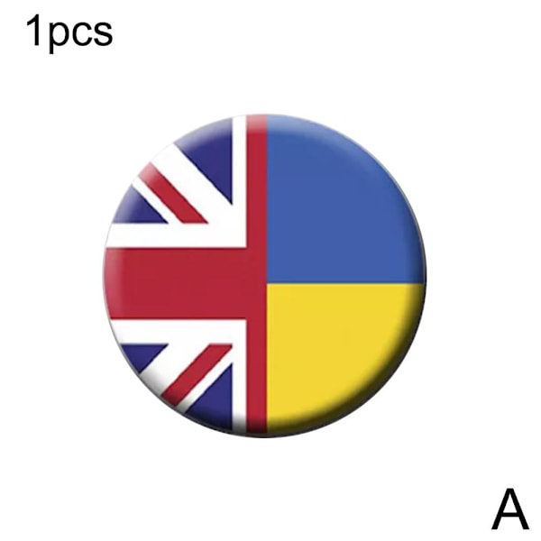 Ukraina Flagga Slag Pins Bulk UK Ukrainsk flagga Emalj Pin Britai 1pc One size