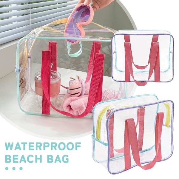 PVC Transparent Strandväska med Axelrem för Simning och T transparentA S