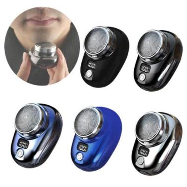 Bärbar Elektrisk Rakapparat Mini-Rakning för Män USB-Uppladdningsbar Rakapparat Rese-FIN Gradient Blue One-size