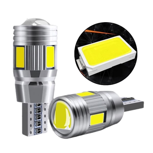 T10 LED 6SMD 5630 Super Bright W5W 194 168 2825 Bil Sido Backup Lampor J2L3-AU-