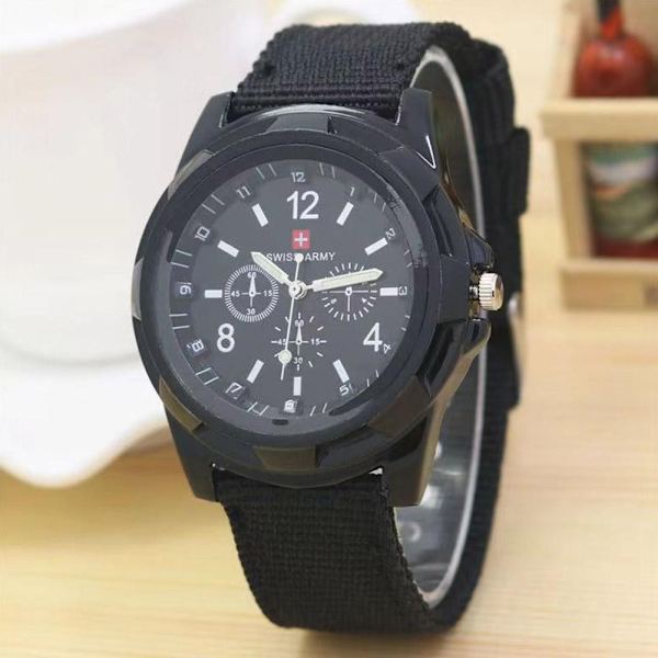 Casual Sport Quartz Klockor För Män Nylonband Hållbara Högvärdiga Klockor D0a6 Green One size