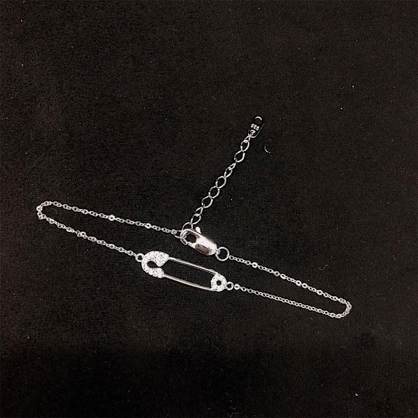 Nålarmband Mode Säkerhetsnålarmband Mångsidigt Bleknar Inte Enighet Modig Silvery One size