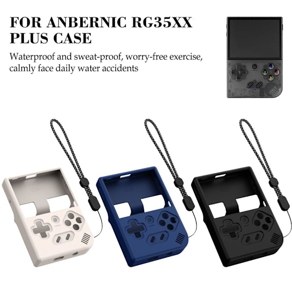 Spelkonsol Skyddsfodral Retro Spel Handhållen Skyddsfodral Vattentät New N E1O9 white for ANBERNIC RG35XX Plus