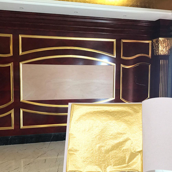 100 ark Dubbel Guld DIY Folieblad Papper Mat Tårta Förgyllning Ätbar TOP✨ B gold 100pcs
